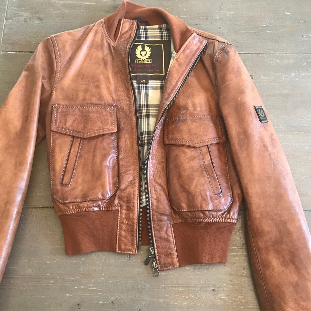 Jcrew real leather jacket